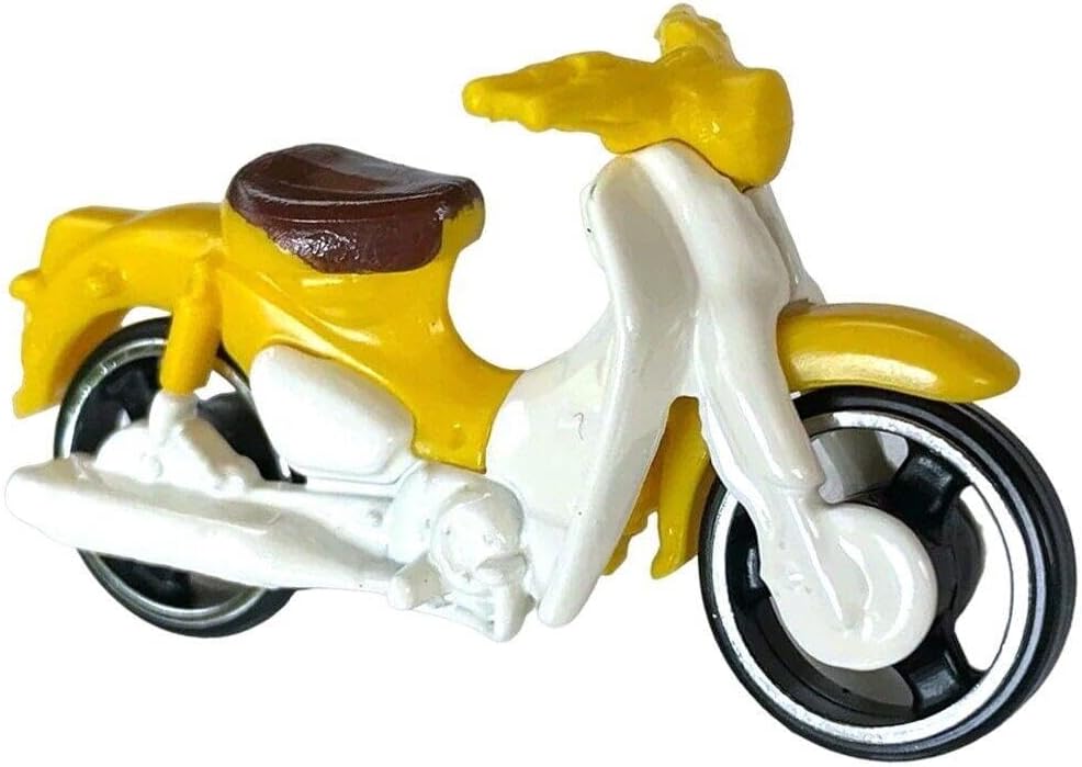 - Super Cub - HW Moto 3/5 - HKK32 - Short Card - Motosiklet - Sarı - Mattel 2023