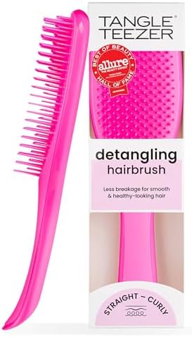 Tangle Teezer Detangler Saç Fırçası | Islak ve Kuru Saçlar İçin | Tüm Saç Tiplerini Çözer | Kırılmayı Azaltır, Düğümleri Ortadan Kaldırır | İki Katmanlı Dişler ve Rahat Sap | Pist Pembesi