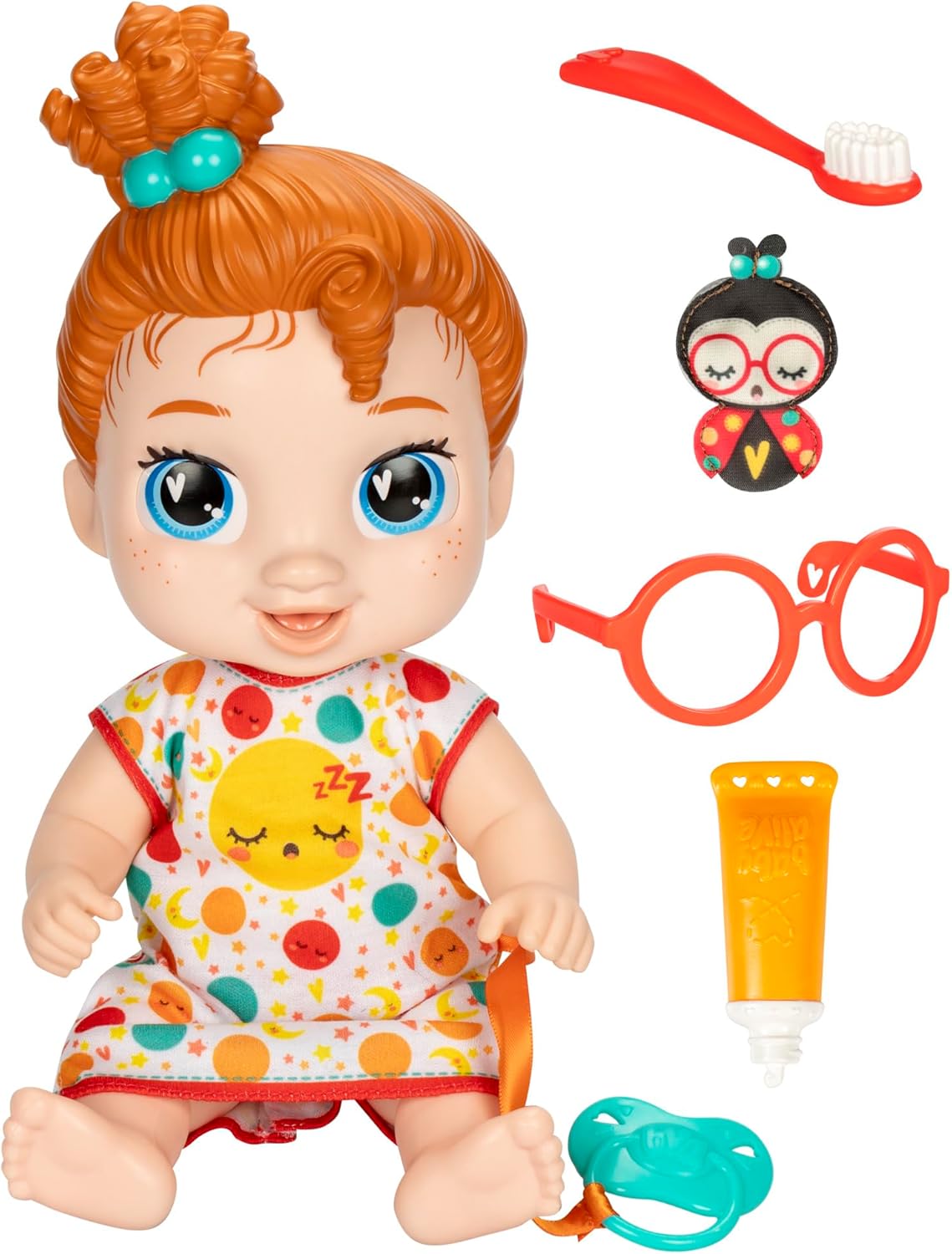 Alternative view of Baby Alive Lil Dreamer Dottie Doodle Bebek Seti, Kırmızı Saç, Eğlenceli Pijama Partisi Teması, Kız ve Erkek Çocuklar için Okul Öncesi Oyuncakları 3 Yaş ve Üzeri