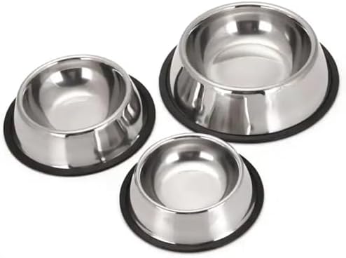 Alternative view of Paslanmaz Çelik Kedi ve Köpek Mama Kabı - Kaymaz Tabanlı, Dayanıklı Besleme Tası (16 Cm)