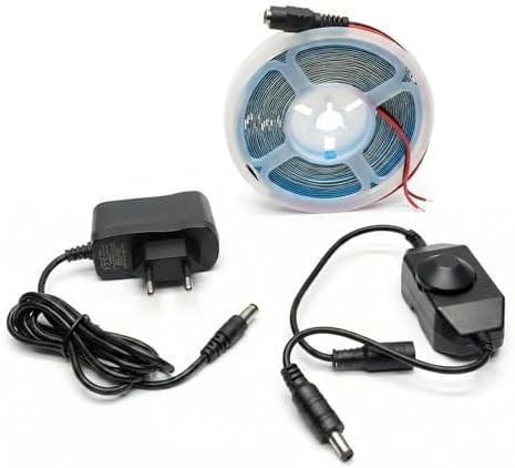Alternative view of 2.5 Metre Beyaz Şerit Led Çevirmeli Anahtar Tak Çalıştır Hazır Set Adaptör Dahil, Açma-Kapama, Parlaklık Ayarı Yapılabilir, Mutfak, Tezgah, Dolap içi, Ayna, Tv Ünitesi Aydınlatma