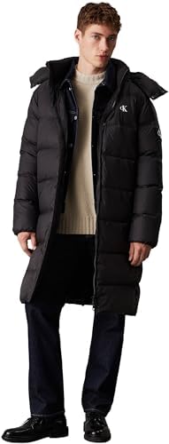 Alternative view of Calvın Kleın Erkek Fermuarlı Kapüşonlu Dolgulu Siyah Kaban Essentials Long Parka J30j326102