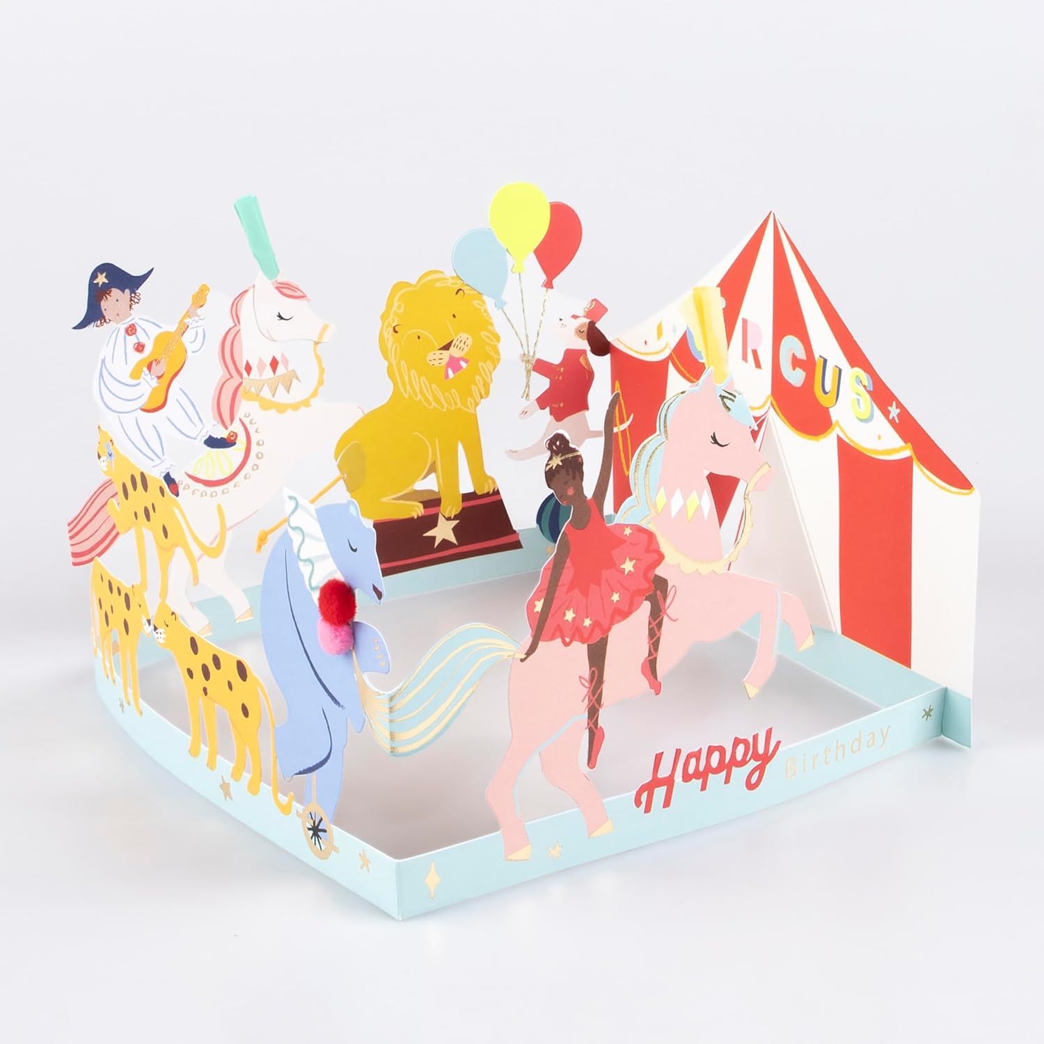 Alternative view of - Circus Concertina Card - Sirk Tebrik Kartı