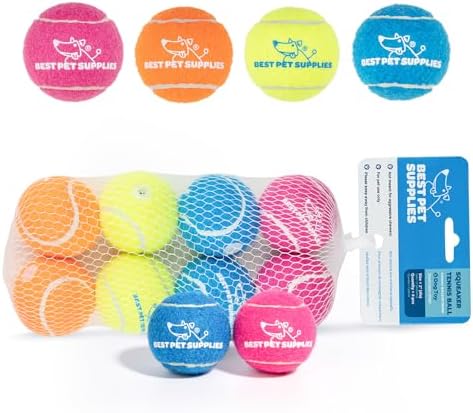 Pet Supplies Köpekler için Gıcırtılı Tenis Topları, 8'li Paket, Atmak ve Getirmek için Ağır Hizmet İnteraktif Evcil Hayvan Oyuncakları, Egzersiz ve Doğal Davranış Eğitimini Destekler, Dayanıklı -