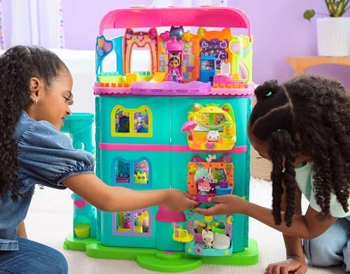 Alternative view of , 15 parça Purrfect Party oyuncak bebek evi oyun seti, gökkuşağı görünümlü, 60 cm'den büyük, Gabby figürlü, mobilya ve ses efektli, 3 yaş ve üzeri