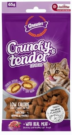 Alternative view of Gnawlers Crunchy Somonlu Prebiotik Destekli Kedi Ödül Maması 65gr
