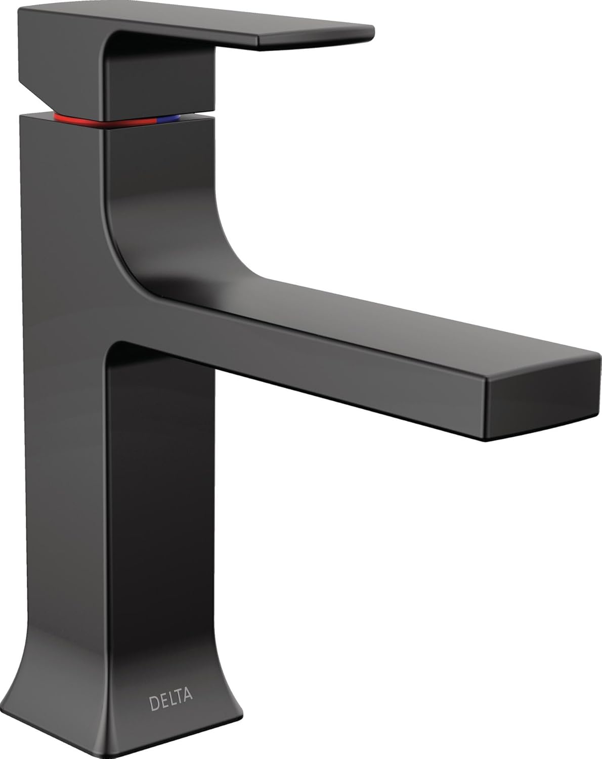 Velum Mat Siyah Banyo Bataryası 1 Delikli, Vanity için Tek Delikli Banyo Lavabo Bataryası, Metal Push-Pop Tahliye Montajı, Mat Siyah 537-BLMPU-DST