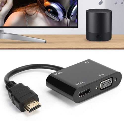 1080P 2in1 Hd'den Vga'ya Hdmi to VGA Hd Dönüştürücü Bilgisayar Projeksiyonu - Hd Ürünleri Için Tv Adaptörüne VGA Ürünlerini Bağlama ZR724