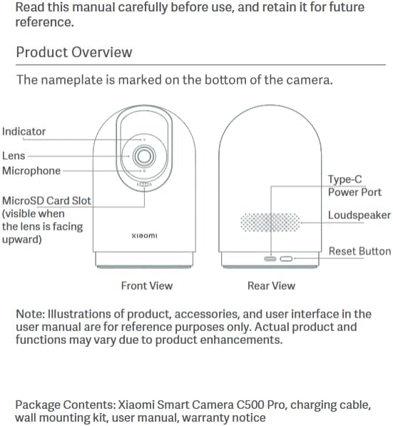 Smart Camera C500 Pro IP Wi-Fi Güvenlik Kamerası Beyaz