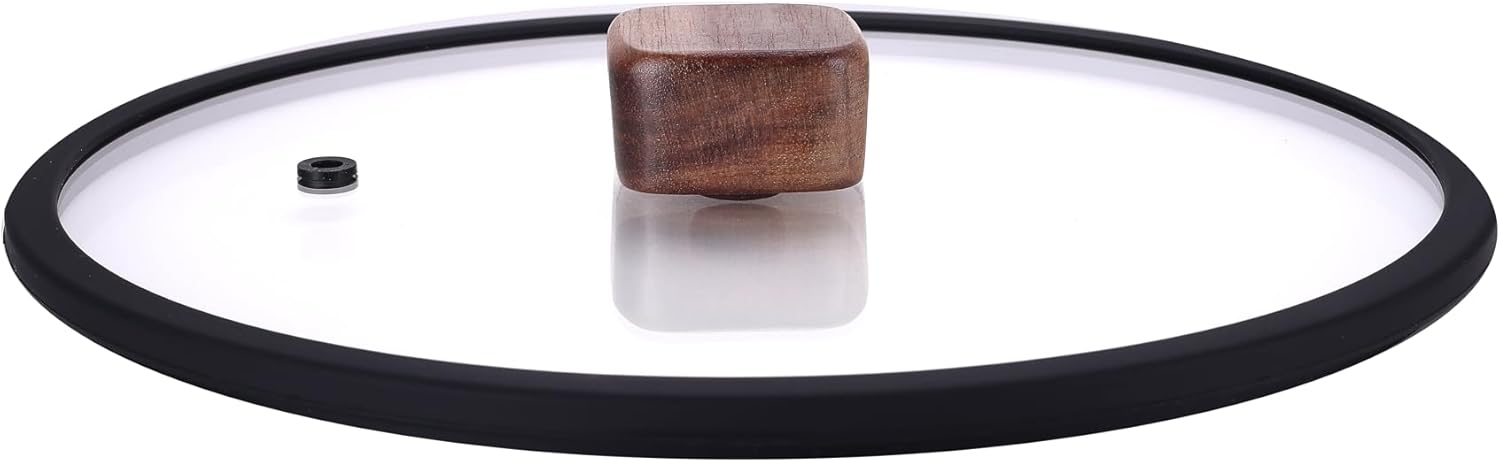 Alternative view of BIEN 20CM DÜZ SİLİKON ÇERÇEVELİ CAM KAPAK SİYAH