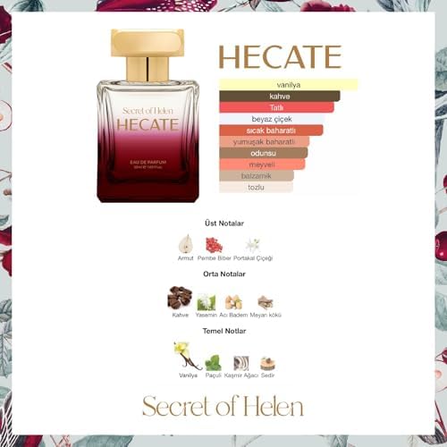 Secret of Helen Hecate EDP Kadın Parfüm, Oryantal-Vanilya,Erik, Gül,, Vanilya,, 50ml