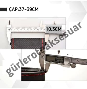Alternative view of Renault ile uyumlu Clio 4 Uyumlu Direksiyon Kılıfı İki Renkli Yüzüklü Kırmızı