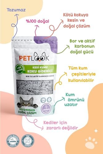 Alternative view of Petlook Kedi Kumu Koku Giderici Aktif Karbon Katkılı Kokusuz 300 gr (LAVANTA)