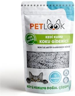 Petlook Kedi Kumu Koku Giderici Aktif Karbon Katkılı Kokusuz 300 gr (KOKUSUZ)