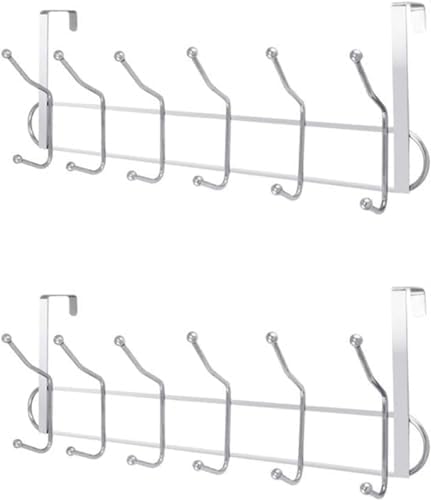 Alternative view of 12'L Metal Kapı Arkası Askı, Amerikan Kapı Arkası Askılık, Banyo, Mutfak, Yatak Odası İçin Krom Askı (2 Adet)