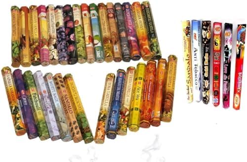 120 Adet 6 Paket Karma Tütsü ve Kayığı, Çubuk Seti ve Ahşap Tutucu