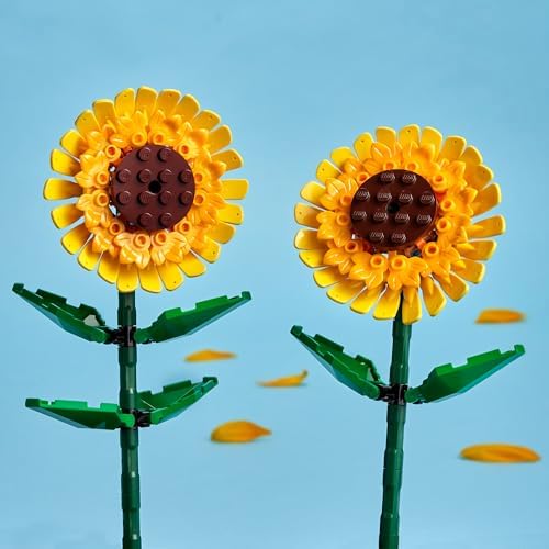 Botanicals Ayçiçeği 40524 – 8 Yaş ve Üzeri Çocuklar için Doğum Günü Hediyesi Fikri, Ayarlanabilir Yeşil Saplı ve Yapraklı 2 Ayçiçeği İçeren Dekoratif Yaratıcı Oyuncak Yapım Seti (191 Parça)