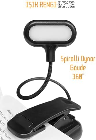 Kitap Okuma Işığı Ledli Klipsli Mini Kitap Okuma Lambası Mandallı Pille Çalışan Işık Masa Lambası Kitap Okuma Işığı