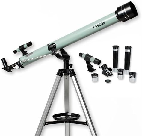 Alternative view of Stara 60AZ Refraktör Teleskop, 675 kata kadar çocuklar ve yetişkinler için, 3 mercekli teleskop aksesuarları,, Barlow Lens, Dik Lens, Ay Filtresi, Finderscope (SR-100)
