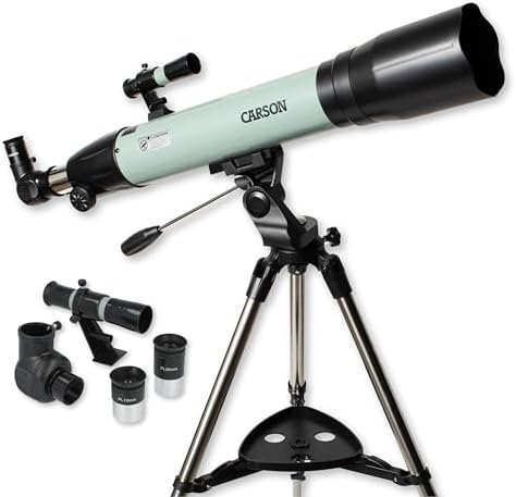 Alternative view of Stara 80AZ Refraktör Teleskopu, Çocuklar ve Yetişkinler için, Tamamen Çok Kaplamalı 700mm Kapsam Plossl Mercekleri, Çelik (SR-200)