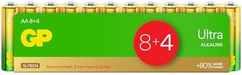 G-TECH Ultra Alkalin Kalem LR6 - AA Boy 1.5V Pil 12'li Shrink