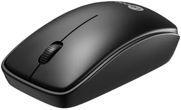 WS208 Kablosuz 1200DPI 3 Tuşlu Sessiz PC, Mac, Dizüstü Bilgisayar için, USB Mini Alıcı ile Optik Mouse Siyah