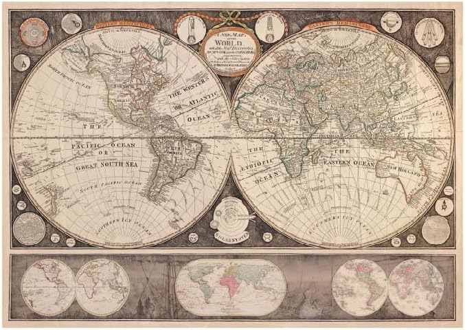 Alternative view of Blue Focus 2000 PARÇA - ANTIQUE WORLD MAP (DÜNYA HARİTASI)