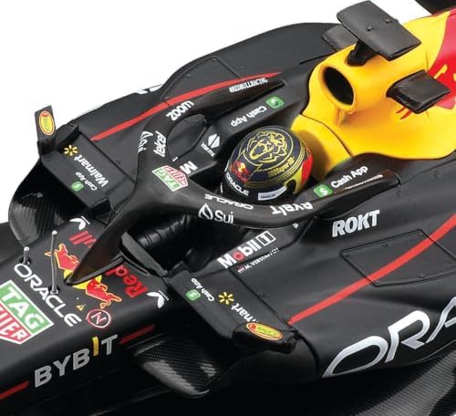 Alternative view of Max Verstappen Red Bull RB19 Version Dünya Şampiyonu 2023 Formula 1 F1 - Ölçek 1/24 23 cm Model Araba DieCast Bburago 18-28030-1