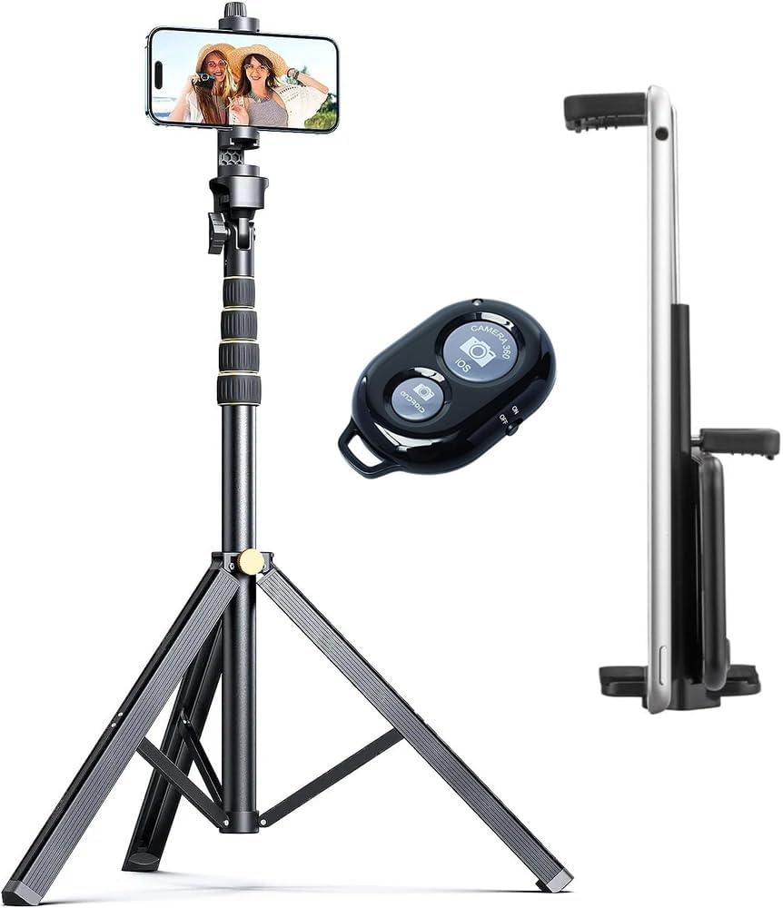 NP688 210 cm ve Monopod Özellikli Kullanımı Kolay ve Pratik iç ve Dış Mekan Fotoğraf ve Video Çekimleri için (NP688 tripod+(telefon+tablet tutucu)+kumanda)