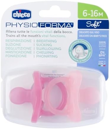 chicco Emzik, Açık Pembe, 6-16 Aylık, 2'li