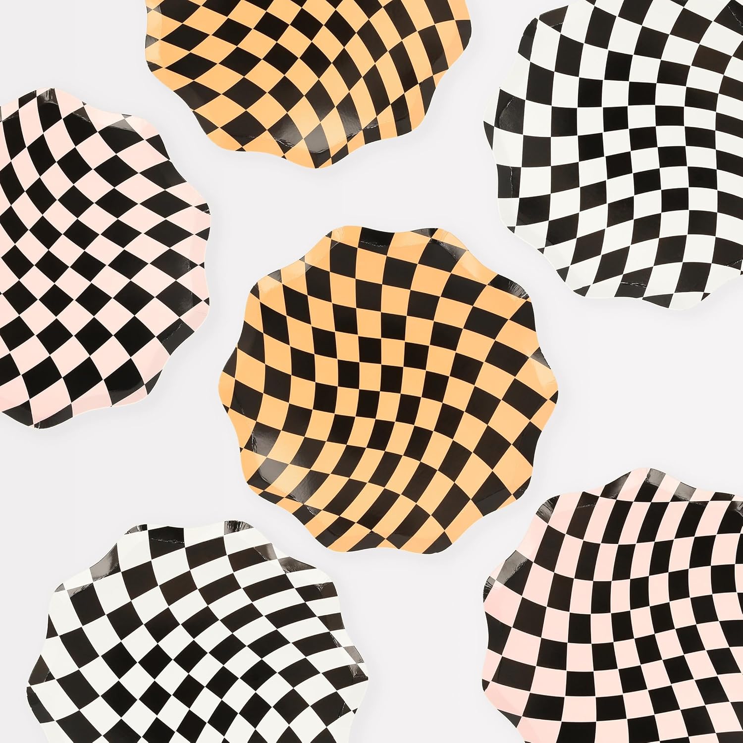 Alternative view of - Halloween Checker Plates - Bayramı Damalı Tabaklar (M) (8'li)