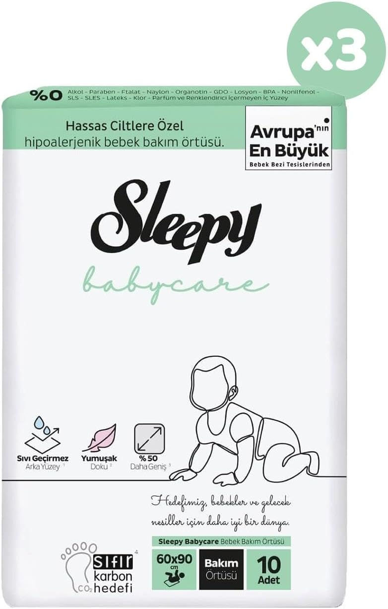 Babycare Bebek Bakım Örtüsü 10 Adet x 3