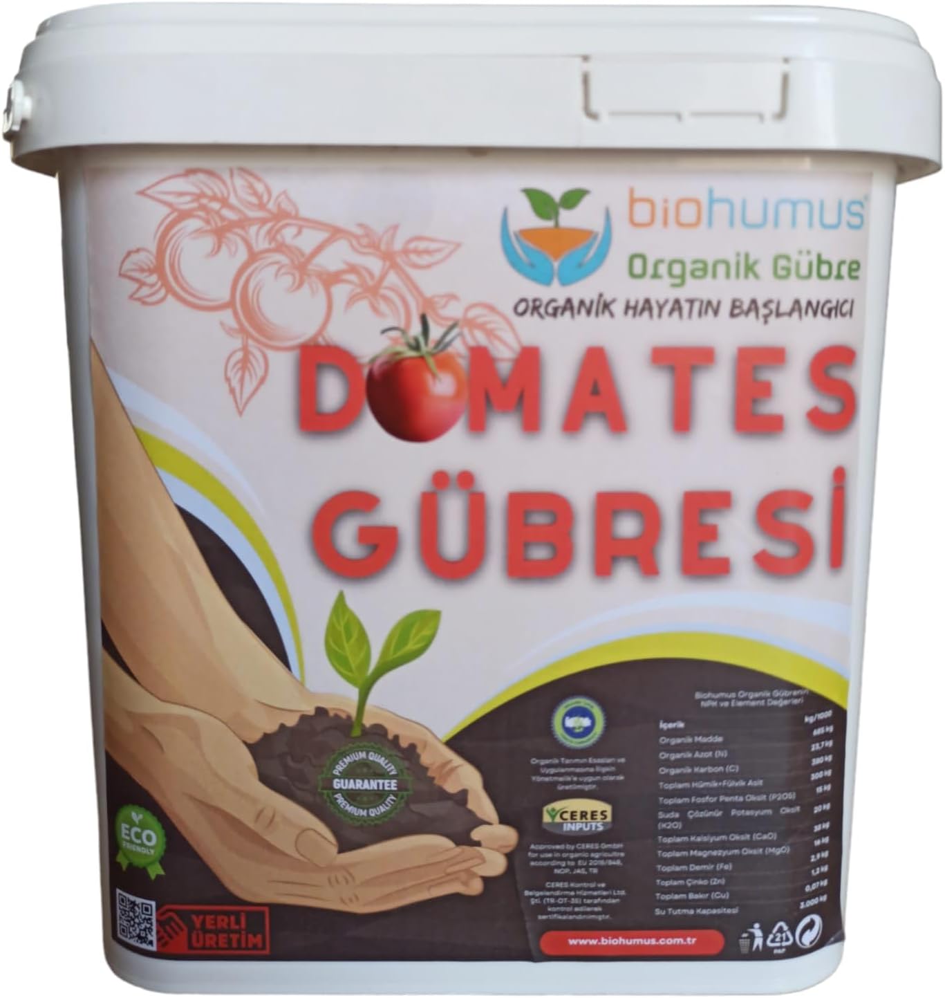 Alternative view of DOMATES için, Organik gübre, Organik Sertifikalı, Kök geliştirici, toprak düzenleyici, bitki besleyici 5 Litre (1)