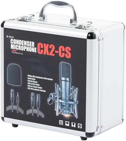 CX2 Yüksek kaliteli Condenser Stüdyo Ses Kayıt Mikrofon Seti Geniş Diyafram