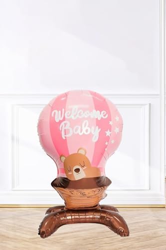 Alternative view of P.E.K. Ayaklı Welcome Baby Pembe Folyo Balon Baby Shower Balonları 90cm