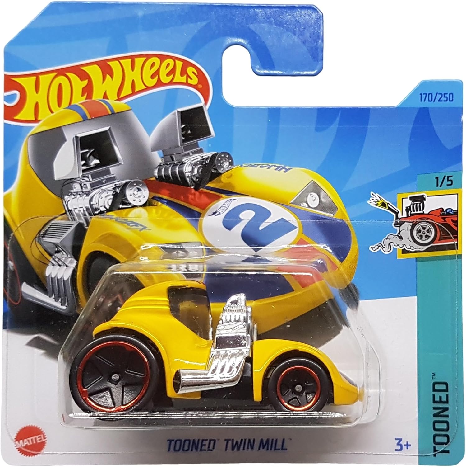 Alternative view of - Tooned - Tooned 1/5 - HKJ84 - Short Card - sarı - Mattel 2023-1:64
