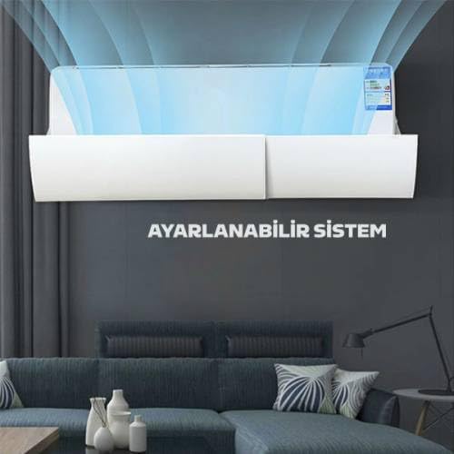Yapışkanlı Ayarlanabilir Klima Hava Yönlendirici Aparat Klima Aparatı Siperlik Yön Aparatı