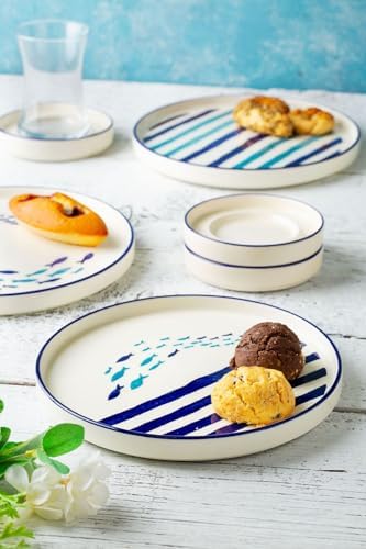 18 Parça 6 Kişilik Özel Tasarım Hand Made Stackable Kahvaltı Çay Seti