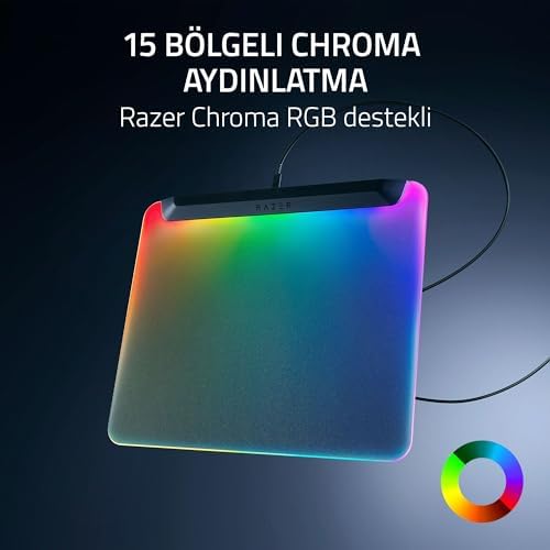 Alternative view of Firefly V2 Pro - RGB arkadan aydınlatmalı oyun mouse matı - Entegre USB Bağlantı Noktası (15 Bölge LED Aydınlatma, Optimum İzleme için Mikro Kazınmış Dokulu Yüzey) Siyah
