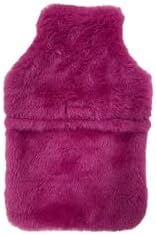 SICAK SU TORBASI PELUŞ KALPLİ,PEMBE TERMOFOR 29x17CM 750ml