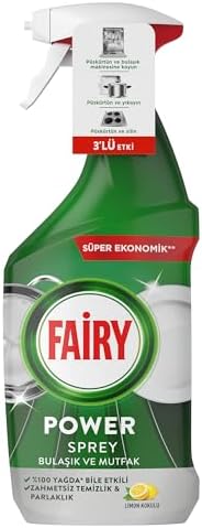 Power Sprey, 3'ü 1 arada, Bulaşıklarınız Ve Mutfağınız Için Zahmetsiz Temizlik Ve Parlaklık, Limon Kokulu, 800ml