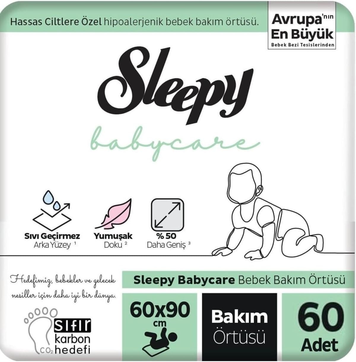 Alternative view of Babycare Bebek Bakım Örtüsü 10'lu x 6 Adet