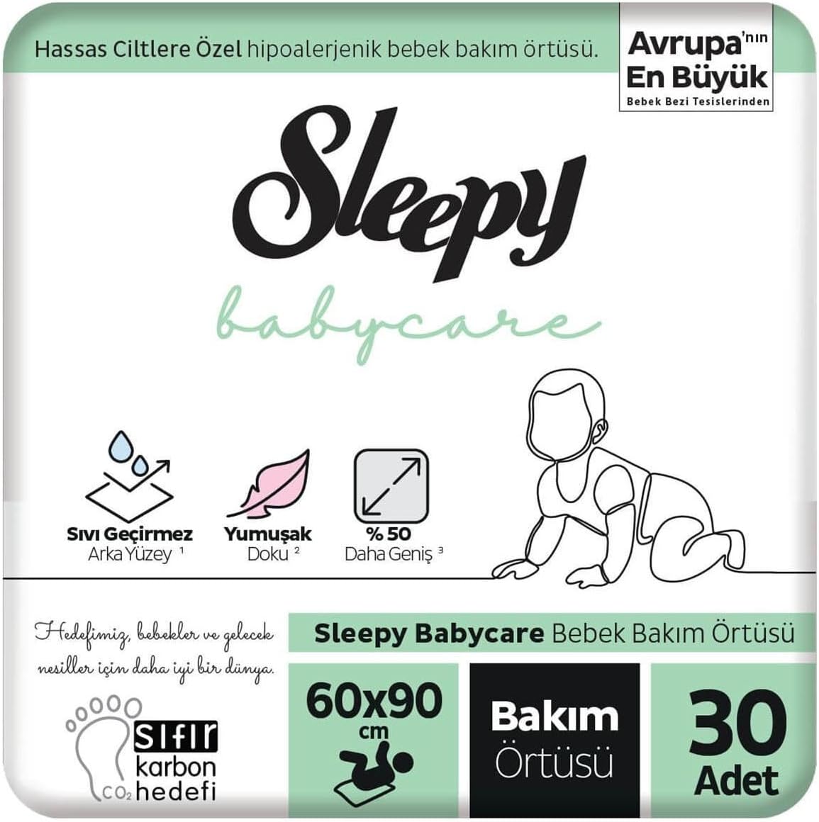 Alternative view of Babycare Bebek Bakım Örtüsü 10'lu x 3 Adet