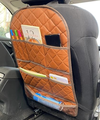 Alternative view of Araba Koltuk Arkası Eşya Düzenleyici Cepli Organizer Koruyucu Koltuk Arkası Çanta-Kaliteli Kumaş-Kahverengi