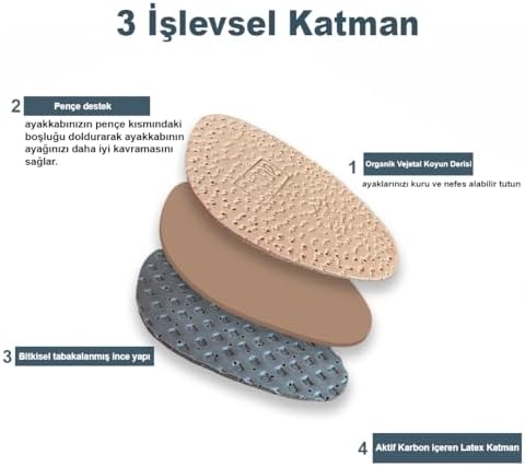 Alternative view of LT04 - Deri Pençe Destek | Numara Küçültme, Ayakkabı Daraltma, Koku Önleyici Ve Ter Emici Ayak Pedi (41-43)