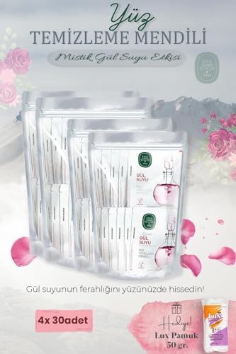 Alternative view of Mistik Gül Suyu 120'li Yüz Temizleme Mendili ve Pamuk Hediyeli