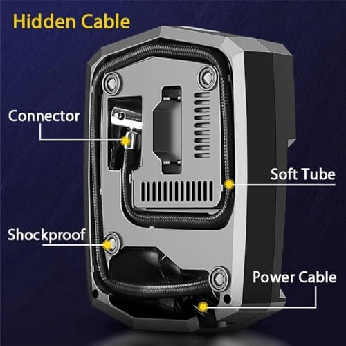 Alternative view of Dijital Lastik Şişirme 12V DC Taşınabilir Hava Kompresörü 150 PSI Lastik Pompası Basınç Göstergeli Fener ST-5002