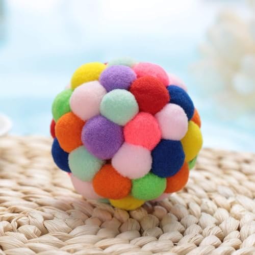 Alternative view of 2 Adet Çıngıraklı Zilli Peluş Kedi Topu 7 cm – Büyük Boy Sesli Kedi Oyuncağı, Dayanıklı Yumuşak Toplar, Enerji Atıcı İnteraktif Oyun Topu El Yapımı