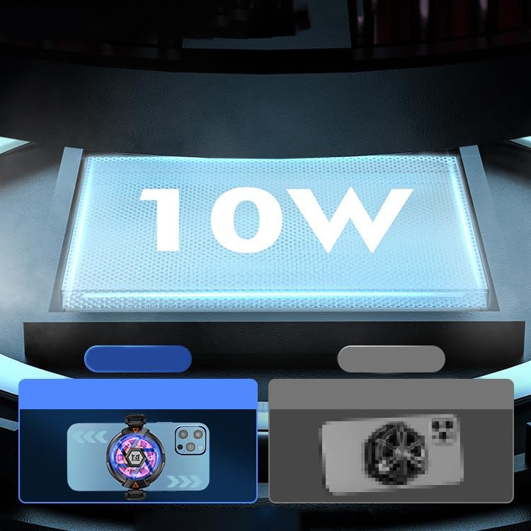 Alternative view of Sessiz Telefon Soğutucu Fan Şarj Özellikli RGB Işıklı -3° dereceye kadar anlık TEC Soğutma