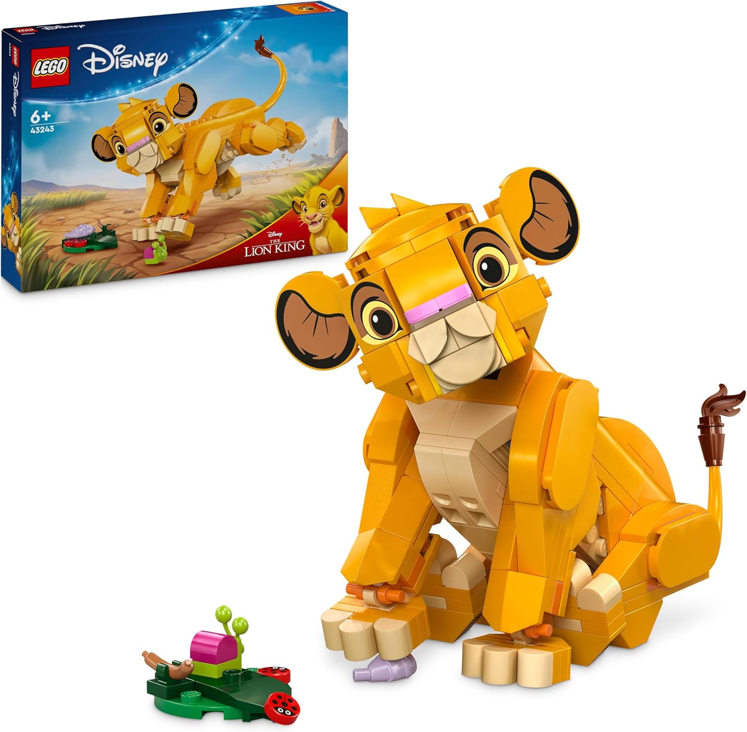 ǀ Yavru Aslan Kral Simba 43243 – 6 Yaş ve Üzeri Çocuklar İçin İnşa Edilebilen Yaratıcı Oyuncak Yapım Seti (222 Parça)